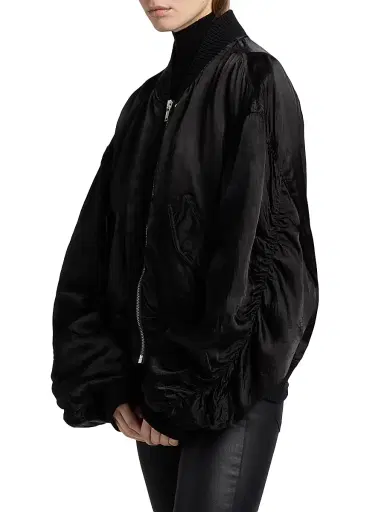 Rick Owens Women's Secchia Flight Jacket - Black - Size 8 | Thumbnail 4 Rick Owens Women's Secchia Flight Jacket - Black - Size 8 | Thumbnail 4