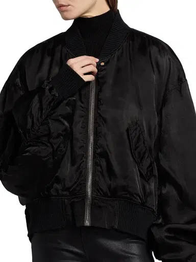Rick Owens Women's Secchia Flight Jacket - Black - Size 8 | Thumbnail 6 Rick Owens Women's Secchia Flight Jacket - Black - Size 8 | Thumbnail 6