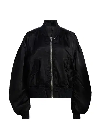 Rick Owens Women's Secchia Flight Jacket - Black - Size 8 | Thumbnail 1 Rick Owens Women's Secchia Flight Jacket - Black - Size 8 | Thumbnail 1