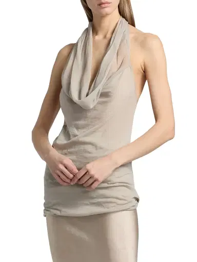 Rick Owens Women's Temple Sunburn Halter Top - Pearl | Thumbnail 3