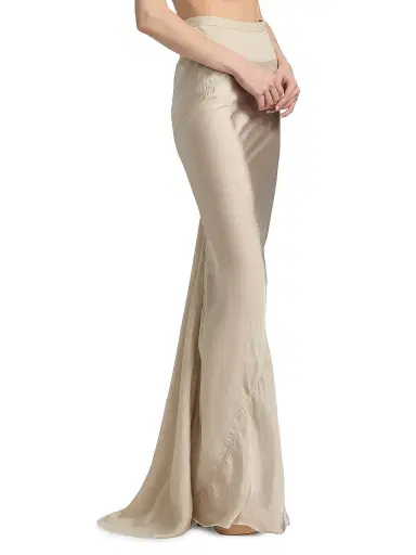 Rick Owens Women's Coda Mix-Media Maxi Skirt | Thumbnail 4 Rick Owens Women's Coda Mix-Media Maxi Skirt | Thumbnail 4
