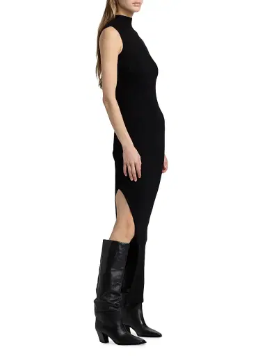 Rick Owens Women's Concordians Wool Rib-Knit Maxi Dress | Thumbnail 4 Rick Owens Women's Concordians Wool Rib-Knit Maxi Dress | Thumbnail 4