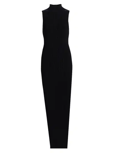 Rick Owens Women's Concordians Wool Rib-Knit Maxi Dress - Black - Size Large | Thumbnail 1 Rick Owens Women's Concordians Wool Rib-Knit Maxi Dress - Black - Size Large | Thumbnail 1