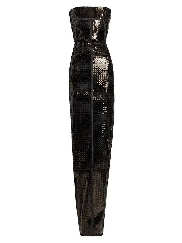 Rick Owens Women's Concordians Sequined Bustier Gown - Black Bronze