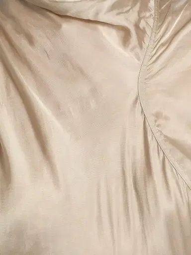 Rick Owens Women's Temple Seb Satin Draped Cocktail Dress - Sand - Size 8 | Thumbnail 7
