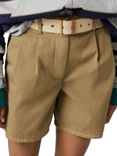 Miu Miu Women's Old Gabardine Bermuda Shorts - Khaki - Size 6 | Thumbnail 2 Miu Miu Women's Old Gabardine Bermuda Shorts - Khaki - Size 6 | Thumbnail 2