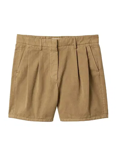 Miu Miu Women's Old Gabardine Bermuda Shorts - Khaki - Size 6 | Thumbnail 1 Miu Miu Women's Old Gabardine Bermuda Shorts - Khaki - Size 6 | Thumbnail 1