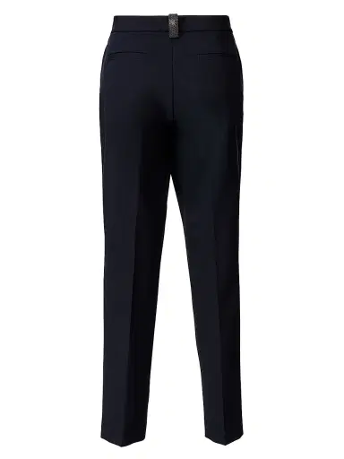 Fabiana Filippi Women's Tech Wool Regular-Fit Trousers - Blu Notte - Size 10 | Thumbnail 2 Fabiana Filippi Women's Tech Wool Regular-Fit Trousers - Blu Notte - Size 10 | Thumbnail 2