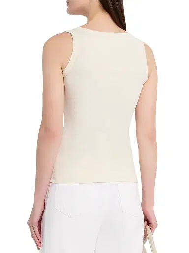 Fabiana Filippi Women's Jersey Cotton Tank - Burro | Thumbnail 4 Fabiana Filippi Women's Jersey Cotton Tank - Burro | Thumbnail 4