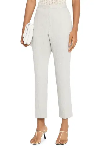 Fabiana Filippi Women's Slubbed Tailoring Regular-Fit Trousers - Ghiaccio - Size 10 | Thumbnail 3