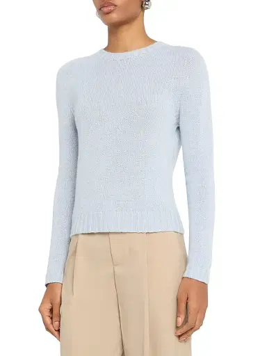 Fabiana Filippi Women's Platinum Crewneck Sweater - Acqua - Size 10 | Thumbnail 3