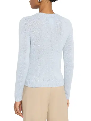 Fabiana Filippi Women's Platinum Crewneck Sweater - Acqua - Size 10 | Thumbnail 4