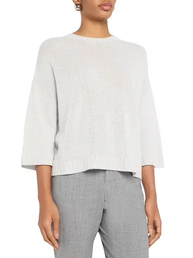 Fabiana Filippi Women's Metallic Wool-Blend T-Shirt - Acqua - Size XL | Thumbnail 3