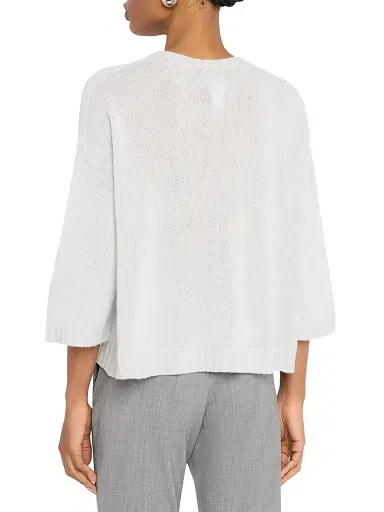 Fabiana Filippi Women's Metallic Wool-Blend T-Shirt - Acqua - Size XL | Thumbnail 4