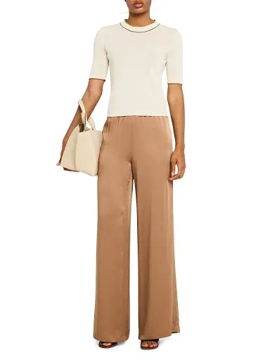 Fabiana Filippi Women's Enver Satin Wide-Leg Jogging Trousers - Vimini - Size 12 | Thumbnail 2 Fabiana Filippi Women's Enver Satin Wide-Leg Jogging Trousers - Vimini - Size 12 | Thumbnail 2