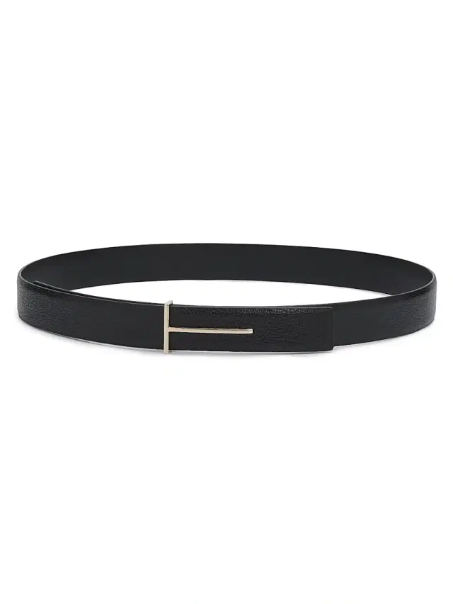 TOM FORD Women's Slim T Leather Belt - Black