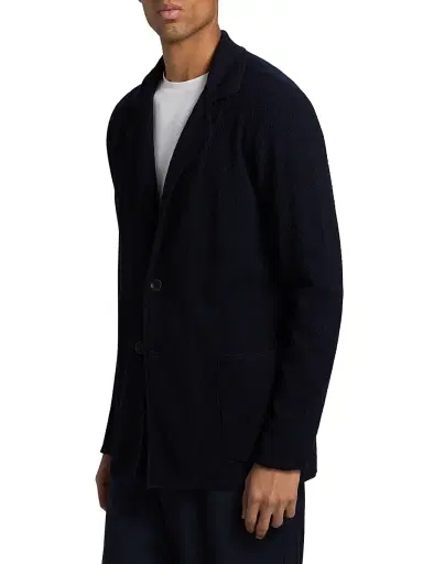 Giorgio Armani Men's Wool-Blend Knit Blazer - Solid Medieval | Thumbnail 4 Giorgio Armani Men's Wool-Blend Knit Blazer - Solid Medieval | Thumbnail 4