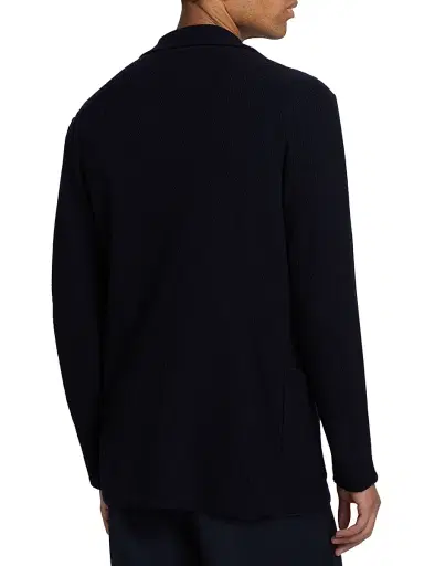Giorgio Armani Men's Wool-Blend Knit Blazer - Solid Medieval | Thumbnail 5 Giorgio Armani Men's Wool-Blend Knit Blazer - Solid Medieval | Thumbnail 5