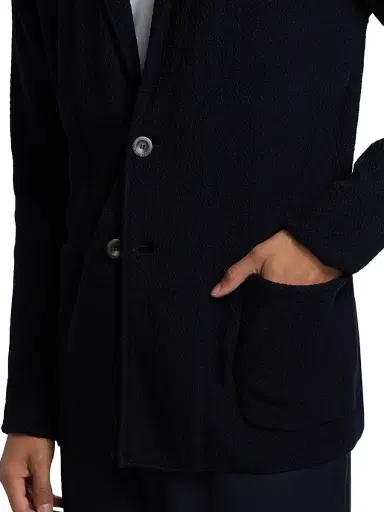 Giorgio Armani Men's Wool-Blend Knit Blazer - Solid Medieval | Thumbnail 6 Giorgio Armani Men's Wool-Blend Knit Blazer - Solid Medieval | Thumbnail 6