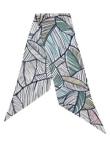 Giorgio Armani Men's Leaf Silk Scarf | Thumbnail 1