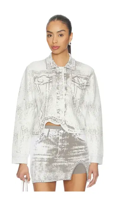 PH5 Hana Denim Print Oversized Jacket | Thumbnail 1