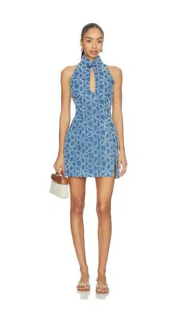 SAU LEE Eva Denim Dress | Thumbnail 1 SAU LEE Eva Denim Dress | Thumbnail 1