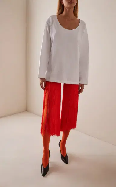 Alaïa Loose Cotton T-Shirt | Thumbnail 3 Alaïa Loose Cotton T-Shirt | Thumbnail 3