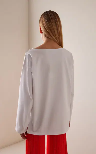 Alaïa Loose Cotton T-Shirt | Thumbnail 4 Alaïa Loose Cotton T-Shirt | Thumbnail 4