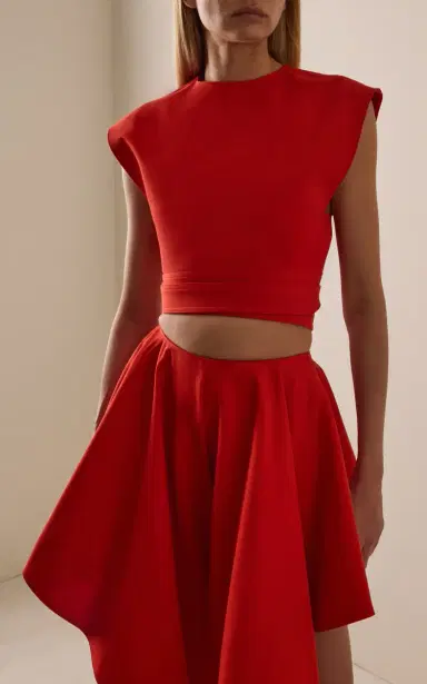 Alaïa Belted Cotton Top | Thumbnail 2