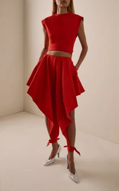 Alaïa Belted Cotton Top | Thumbnail 3