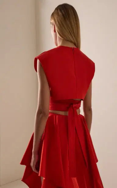 Alaïa Belted Cotton Top | Thumbnail 4