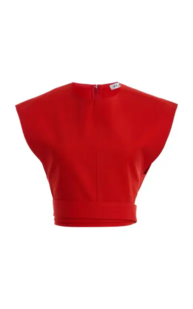 Alaïa Belted Cotton Top | Thumbnail 6