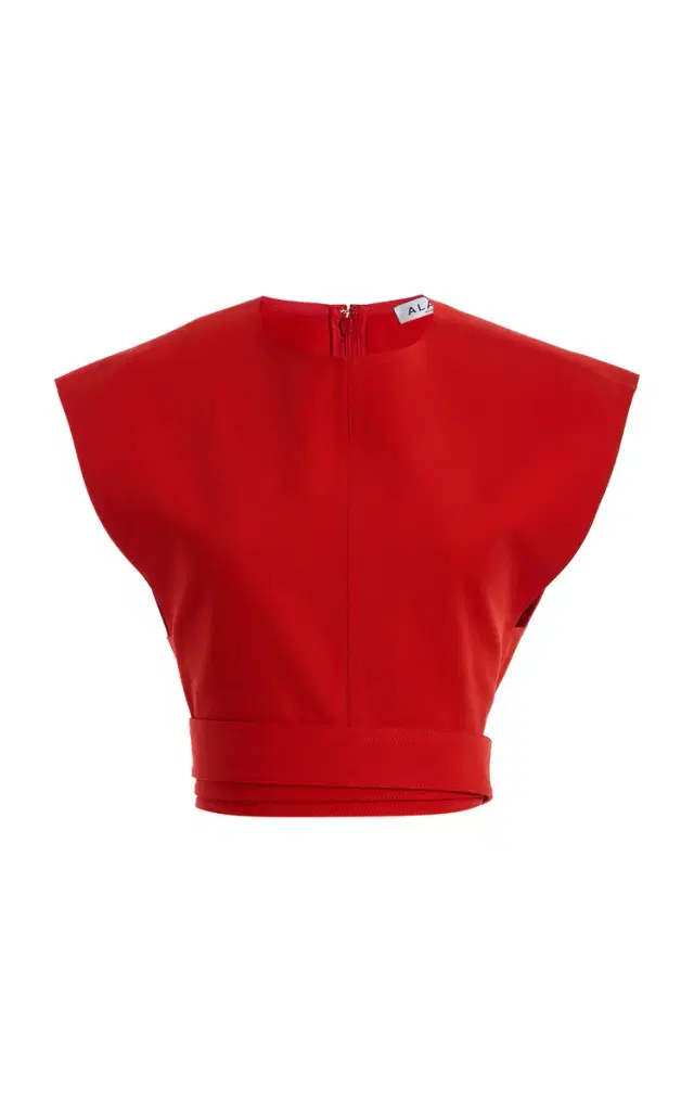 ALAÏA Belted Cotton Top
