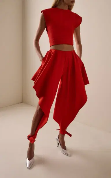Alaïa Panelled Cotton Pants | Thumbnail 2 Alaïa Panelled Cotton Pants | Thumbnail 2