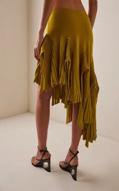 Alaïa Asymmetric Leaf Godet Skirt | Thumbnail 4