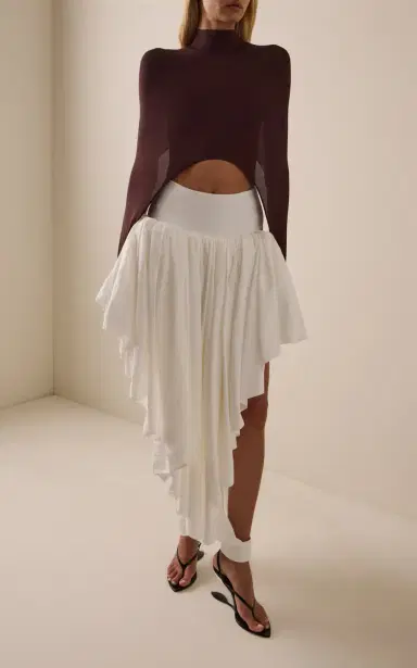 ALAÏA Second-Skin Silk-Blend Tension Top | Thumbnail 3