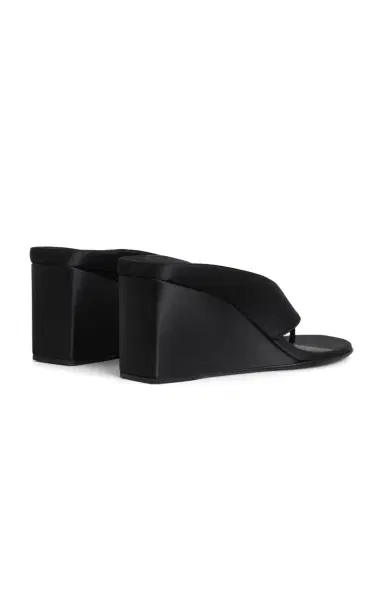 ALAÏA Satin Wedge Thong Mules | Thumbnail 2