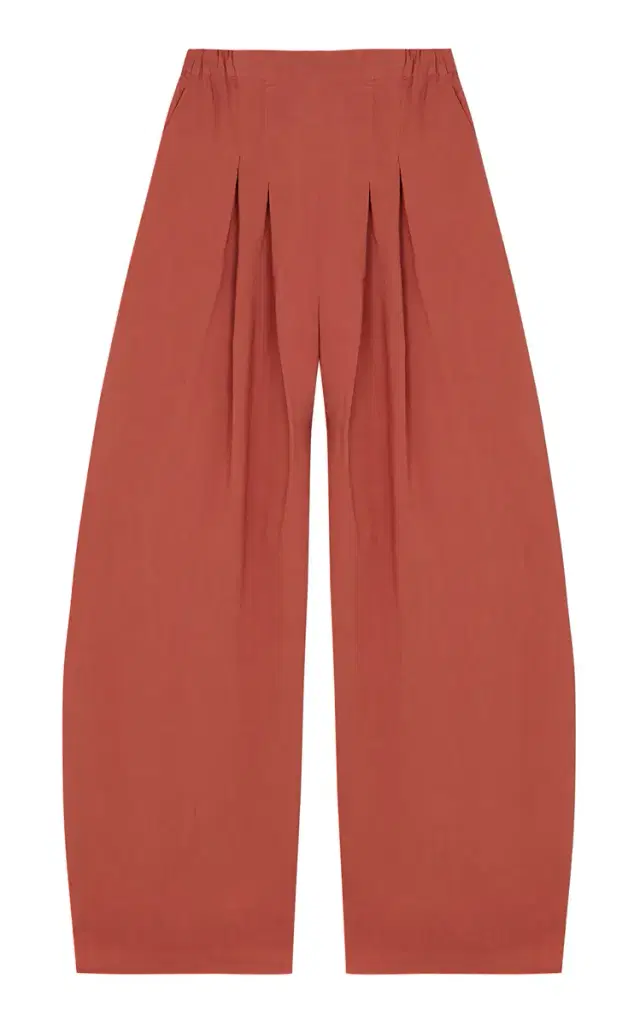 Cortana Elena Pleated High-Rise Wide-Leg Pants