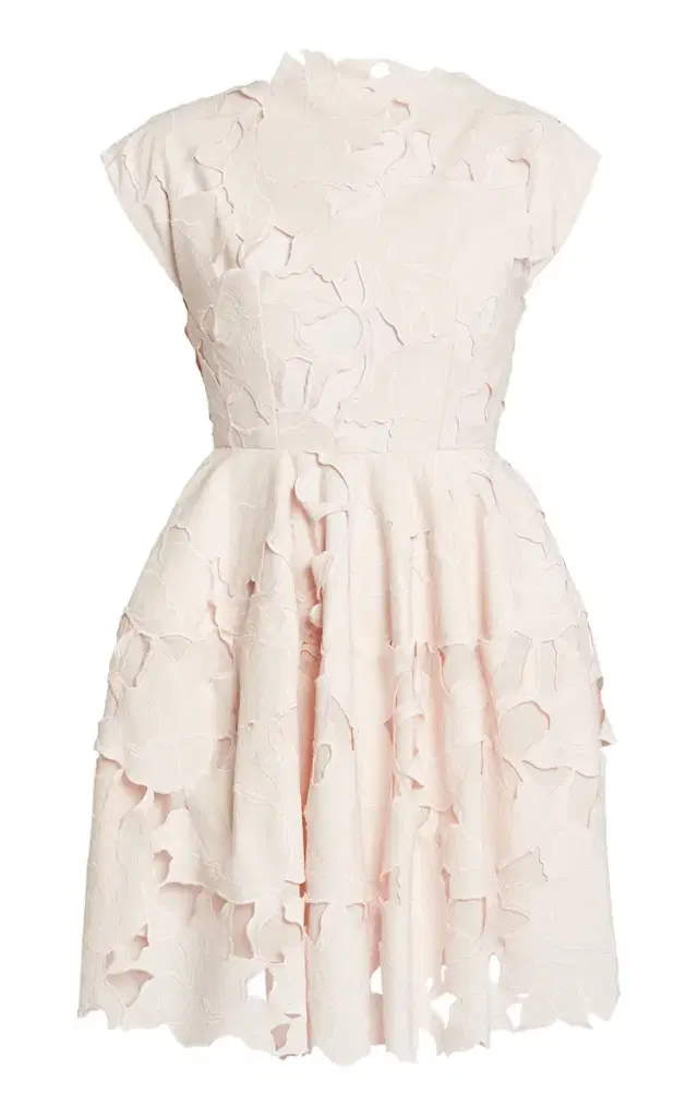 Cutout Cotton-Blend Mini Dress