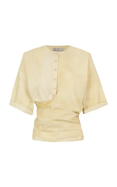 Cortana Yoko Gathered Wrap Cotton Top | Thumbnail 1 Cortana Yoko Gathered Wrap Cotton Top | Thumbnail 1