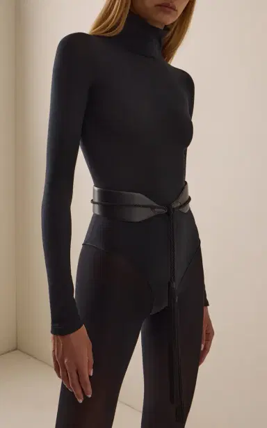 ALAÏA Tasseled Leather Bustier Belt | Thumbnail 2