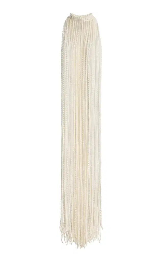 ALAÏA Beaded Knit Scarf