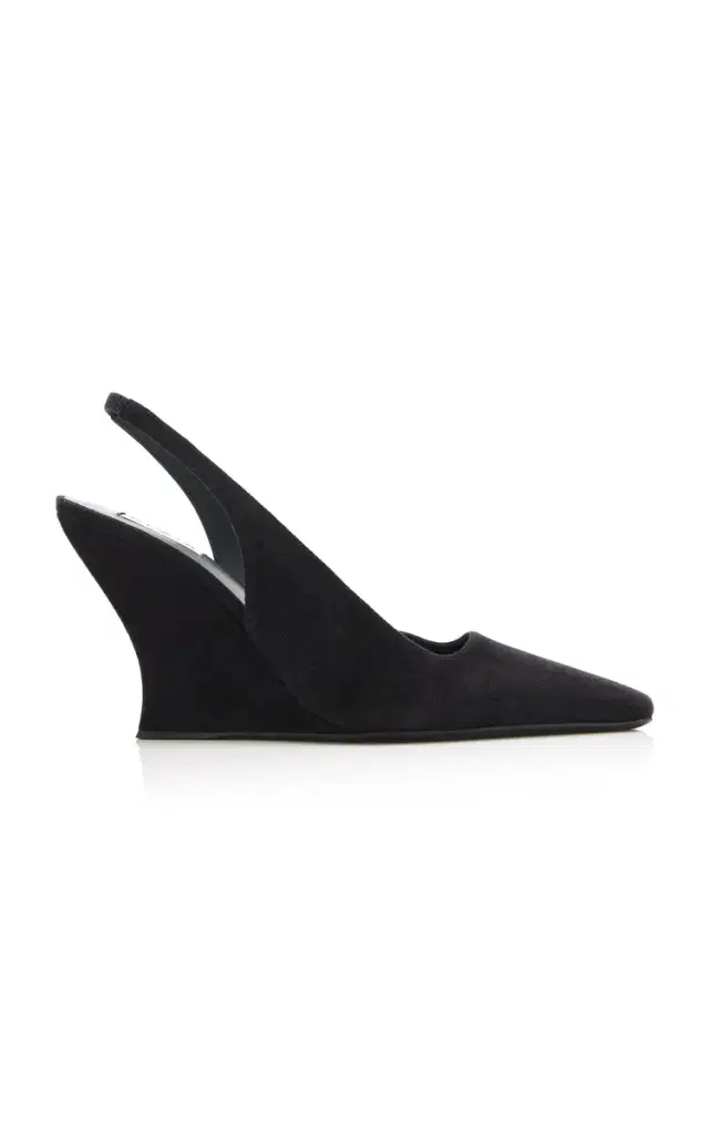 ALAÏA Wave Suede Slingback Pumps