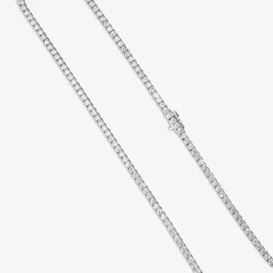 Ina Mar Ina Mar 14K White Gold 10.00 ctw Round Diamond 4-Prong Tennis Necklace N1197J-FW-1000F - 14K White Gold / by The Solist | Thumbnail 3