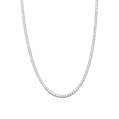 Ina Mar Ina Mar 14K White Gold 10.00 ctw Round Diamond 4-Prong Tennis Necklace N1197J-FW-1000F - 14K White Gold / by The Solist | Thumbnail 1