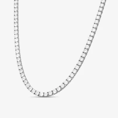 Ina Mar Ina Mar 14K White Gold 20.00 ctw Round Diamond 4-Prong Tennis Necklace N1197L-FW-2000F - 14K White Gold / by The Solist | Thumbnail 2