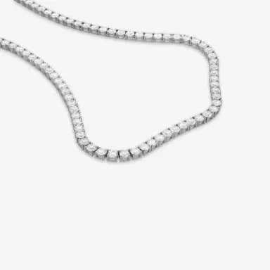 Ina Mar Ina Mar 14K White Gold 20.00 ctw Round Diamond 4-Prong Tennis Necklace N1197L-FW-2000F - 14K White Gold / by The Solist | Thumbnail 3