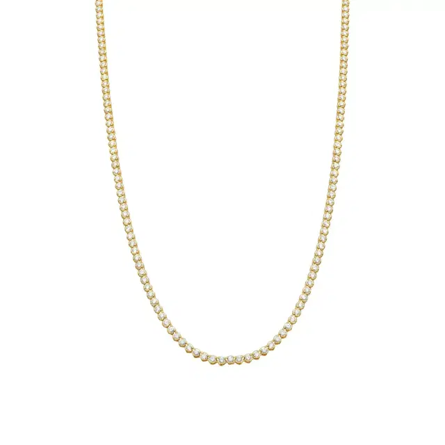 Ina Mar Ina Mar 14K Yellow Gold 5.00 ctw Round Diamond Martini Tennis Necklace N1154C-FY-500F - by The Solist