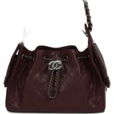 Chanel Chanel Mini 25 Hobo Bag Burgundy Caviar Aged Ruthenium Hardware | Thumbnail 1 Chanel Chanel Mini 25 Hobo Bag Burgundy Caviar Aged Ruthenium Hardware | Thumbnail 1