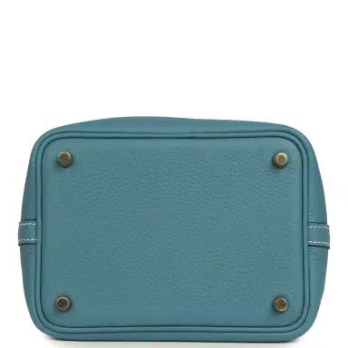 HERMÈS Hermes Picotin Lock 18 Blue Jean Clemence Gold Hardware | Thumbnail 6